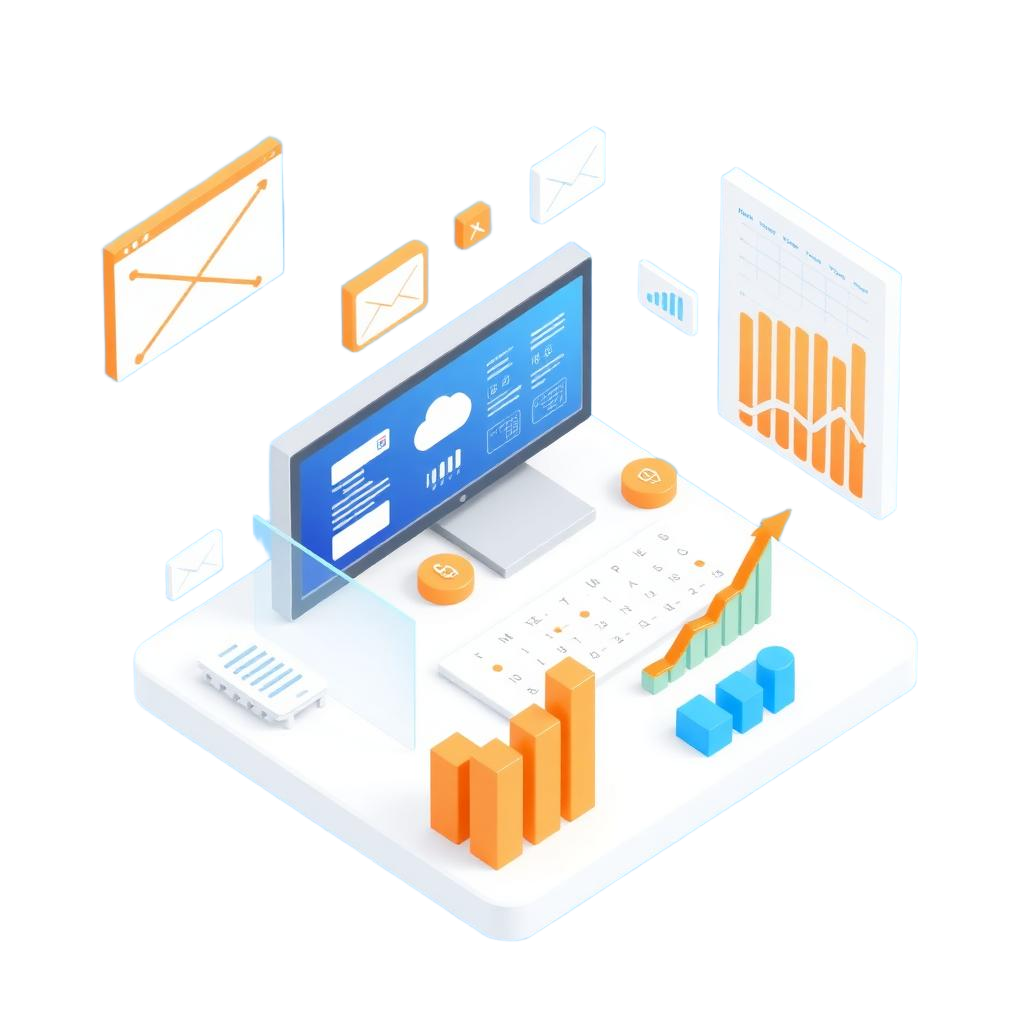 Webinar management dashboard illustration